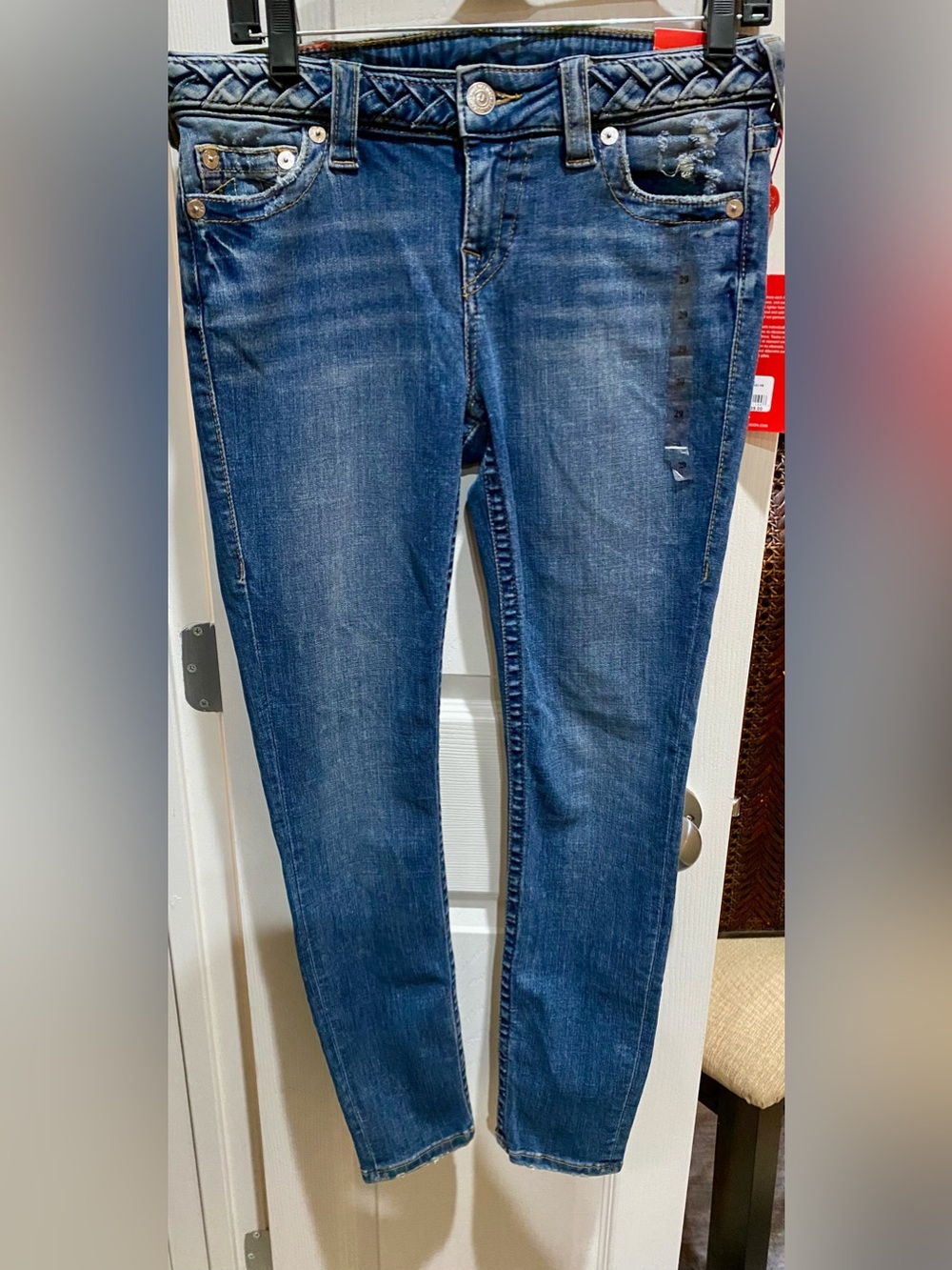 True Religion Halle Mid Rise Super Skinny Jeans 29